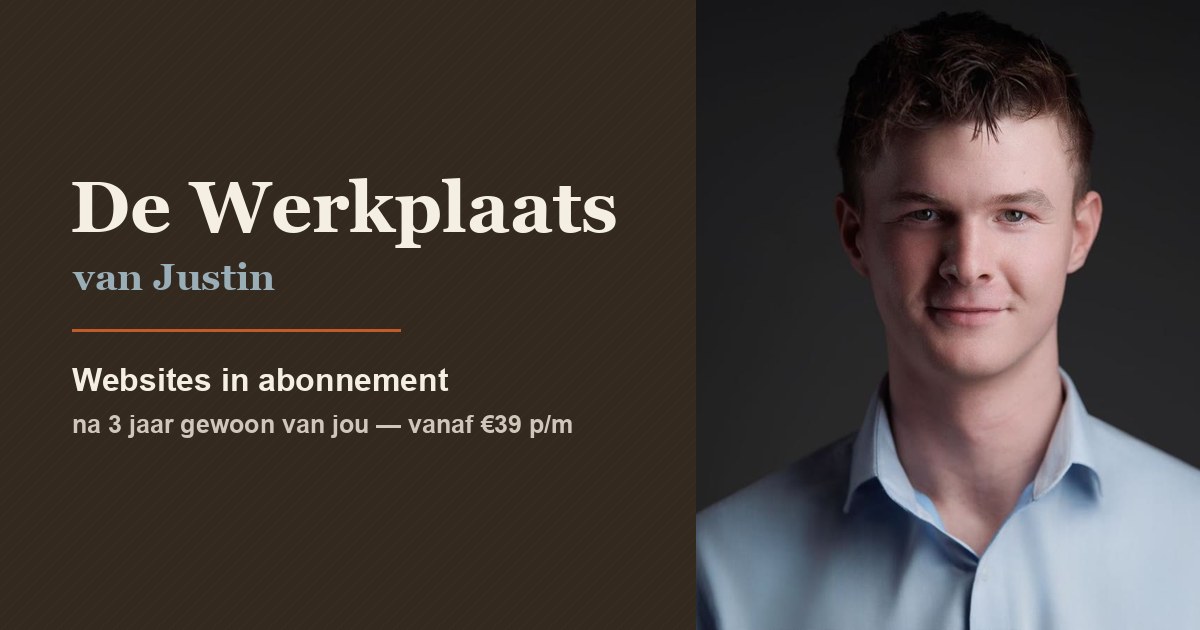 De deelkaart van de werkplaats met portretfoto, zo ziet de pagina eruit wanneer je hem deelt